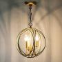 Lovedima Modern Chic Gold Sphere 3 Lights/4 Lights Iron Orb Chain Suspended Chandelier Pendant Light (3-Light)