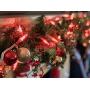 WinterWow Christmas Lights 100-Bulb 20 Ft White Wire Mini Indoor/Outdoor Incandescent Lights-5 Pack Red