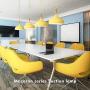 STGLIGHTING Wooden Handle Pendant Light with 15ft Plug-in UL On/Off Dimmer Switch Cord Macaron Yellow Lampshade Light Fixtures Nordic Minimalist Loft Style Lamps for Dining Room Bulbs Not Included