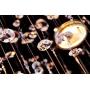 Saint Mossi Chandelier Modern K9 Crystal Raindrop Chandelier Lighting Flush Mount LED Ceiling Light Fixture Pendant Lamp for Dining Room Bathroom Bedroom Livingroom 5 GU10 Bulbs Required H18 W16 L16