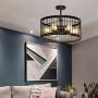 Retro Vintage Ceiling Light Creative Round Black Iron Drum Design Industry Wind Pendant Light for Bedroom Living Room Kitchen Dining Room Study Bar Aisle Balcony Loft Chandeliers,D46,6E27, A