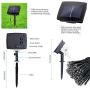 Qunlight Solar String Lights 72ft 200 LED Outdoor Waterproof USB Solar Powered 2 Modes with Timer Function Decorative Lighting for Patio Law Xmas Garden Homes Party Decore(Purple&Red 2pcs)
