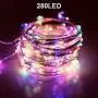 Rainbow Curtain Lights, 9.8ftx9.2ft 280 LED Curtain Lights, Curtain String Lights with USB Remote Control 8 Modes for Girls Room Decor, Kids Room, Bedroom,Unicorn Room Decor,Christmas,Party,Birthday