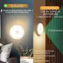 Rechargeable LED Night Light Sensor Lamp Mini Auto On/Off White Night-Light for Bedroom Bathroom Kitchen Hallway Stairs 3M Adhesive Fixed Base Wall