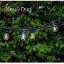 Brightech Ambience Pro - Weatherproof, Solar Power Outdoor String Lights - 27 Ft Hanging Edison Bulbs Create Bistro Ambience in Your Yard - Commercial Grade, Shatterproof - 1W LED, Warm White Light
