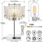 Crystal Table Lamp with Dual USB Fast Charging Ports 3-Way Dimmable Touch Control Bedside Lamp Decorative Elegant Nightstand Lamp for Living Room Bedroom Dining Study Room, T45 6W LED Bulb Included Crystal Table Lamp with Dual USB Fast Charging Ports 3-Way Dimmable Touch Control Bedside Lamp Decorative Elegant Nightstand Lamp for Living Room Bedroom Dining Study Room, T45 6W LED Bulb Included