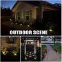 Solar Ground Lights Outdoor - 2020 Upgraded 8 LED Waterproof Bright in-Ground Lights for Garden Patio Lawn Pathway Yard Driveway, Producing More Light, Warm Yellow, 6 PACK