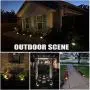 Solar Ground Lights Outdoor - 2020 Upgraded 8 LED Waterproof Bright in-Ground Lights for Garden Patio Lawn Pathway Yard Driveway, Producing More Light, Warm Yellow, 6 PACK