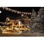 KNONEW LED Icicle Lights, 216 LEDs, 16.4ft, 8 Modes, Curtain Fairy Light Plug in for Indoor Outdoor, Wedding/Christmas/Halloween/Thanksgiving/Easter/Party Backdrops/Gazebo (Connected in Series)