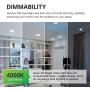 Sunco Lighting 6 Pack 5 Inch / 6 Inch Flush Mount Disk LED Downlight, 15W=100W, 4000K Cool White, 1050LM, Dimmable, Hardwire 4/6'' Junction Box, Recessed Retrofit Ceiling Fixture