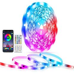 LED Lights for Bedroom 32.8 ft, TASMOR Bluetooth Led Strip Lights with App Control and Remote Music Sync Color Changing LED Light Strip for Home, Party Decoration