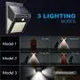 Solar Lights Outdoor, 50 LED/3 Working Mode, 270° Wide-Angle Solar Motion Sensor Lights Wireless Waterproof Outdoor Lights for Garden Fence Patio Garage Pool 4 Pack