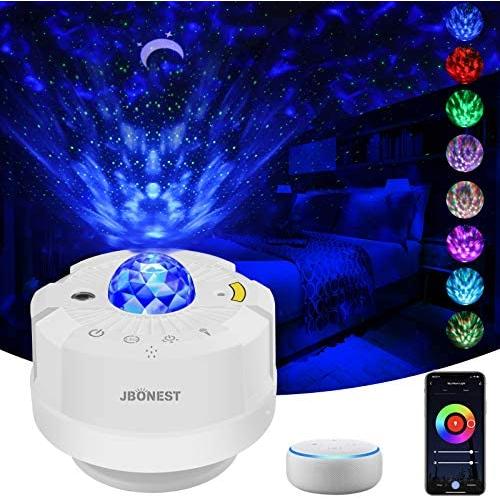 Star Projector,Night Light Projector LED Nebula Light with Moon Star,12 Modes Galaxy Projector Light with Touch Control/Voice Control/App,Star Sky Light Suitable for Bedroom/Party/Home Decor