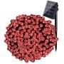 MAOKOT Solar String Lights, 1Pack 72ft Red Solar Powered String Lights, Waterproof 200 LED Solar Christmas Lights Outdoor for Patio Yard Fence House DeckDecor(Red)