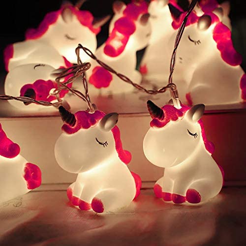 20 LED Unicorn String Lights for Holiday Lights Wall Window Tree Decorative Lights Party Yard& Garden Kids Bedroom Childrens Room Living-Room Dorm Decor