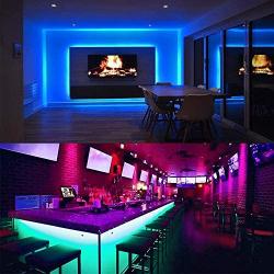 Led Light Strips Bluetooth 16.4ft RGB LED Strip Lights 16 Million Colors with Bluetooth Music Mobile APP Control, Led Strip for Home, Bedroom, Kitchen,TV, Party, DIY Decoration,Non-Waterproof