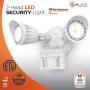 SunLake Lighting 2 Head Security Flood Lights - 20W Premium Outdoor or Backyard 2 Head LED Wall Light - 2000lm - Waterproof - 20W=150W - 5000K Daylight White. ETL Listed 100-277V - White