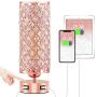 Touch USB Table Lamp, Rose Gold Lamp 3 Way Dimmable with Crystal Lampshade, Bedside Lamp with Dual USB Ports, Small Touch Light for Living Room Bedroom Home, Charge Phone (Bulb Included)