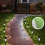 Solar Lights Outdoor 16 Outdoor Lights Garden Solar Lights Outdoor Decorative Waterproof LED Garden Outdoor Solar Lights Pathway Backyard Solar Powered Outdoor for Pathway Walkway Patio Yard Lawn