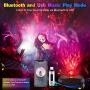 Star Projector Night Light Galaxy Projector Light Smart Life Work with Alexa Google Home Ocean Wave Night Sky Projector Star Lights for Bedroom for Baby Kids Adults (WiFi Control) (Black)…