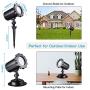 Snowfall LED Light Projector, Christmas Rotating Snowflake Projector Lamp with Remote Control, IP65 Waterproof White Snow for Decoration Lighting on Halloween Holiday Birthday Wedding Party