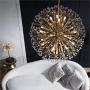 BOKT Sputnik Chandelier 18-Light Modern Fireworks Crystal Chandelier Golden Brass Hanging Pendant Light Christmas Light for Bedroom Living Dining Room