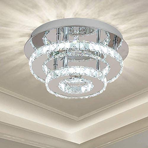 Ganeed Crystal Ceiling Light,Flush Mount Ceiling Lights Fixture,Modern LED Ceiling Lamp Chandelier Lighting for Dining Room Bedroom Living Room Foyer(36W/3000-6500K) Ganeed Crystal Ceiling Light,Flush Mount Ceiling Lights Fixture,Modern LED Ceiling Lamp Chandelier Lighting for Dining Room Bedroom Living Room Foyer(36W/3000-6500K)