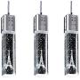 IJ INJUICY K9 Clear Crystal Column Bubble Pendant Light, Eiffel Tower Hanging Lamp for Dining Room, Restaurant, Cafe, Bar, Living Room, 1 Light Decor