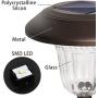 Solpex 4 Pcs Solar Powered LED Path Lights, High Lumen Automatic Led for Patio, Yard, Lawn and Garden(Bronze Finished, Warm White)