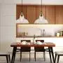HMVPL Industrial Plug in Edison Pendant Light, Rustic Mini Swag Hanging Lighting Fixture with Clear Glass Shade for Kitchen Island Dining Room Living Room Bedroom Hallway