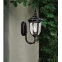 Bellagio Traditional Outdoor Wall Light Fixture Texturized Black Upbridge 16 1/2'' Clear Hammered Glass for Exterior House - John Timberland