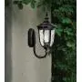 Bellagio Traditional Outdoor Wall Light Fixture Texturized Black Upbridge 16 1/2'' Clear Hammered Glass for Exterior House - John Timberland