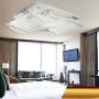 Dyrabrest Modern Crystal Ceiling Light Chandelier Lighting Flush Mount LED 4 Color Changing Fixture Pendant Lamp for Dining Room Living Room