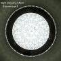 Crystal Chandelier 13-Inch Minimalis LED Ceiling Light Dimmable Auffel Flush Mount Light Fixture 2640LM 4000K Daylight White Glass Steel Chandelier for Kitchen Island,Garage,Bedroom,Hallway