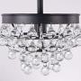 Wellmet Mini Crystal Chandelier, Single Light Semi Flush Mount Crystal Lights for Hallway, Small Close to Ceiling Lighting Fixture for Foyer, Bedroom, Kitchen, Bar, 12.20''Hx10.08''W