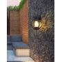 Industrial Outdoor Wall Lantern Modern Exterior Wall Mounted Light Fixtures Outdoor Wall Lamp Waterproof Metal House with Seed Glass for Porch Lighting Matte Black