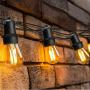 OxyLED LED Outdoor String Lights with 40 Dimmable Vintage Plastic Bulbs, 128 Ft Hanging Bulb String Lights Waterproof, Garden String Lights for Bedroom Patio Yard Wedding Party Christmas, Warm White