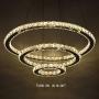 Modern LED Crystal Chandelier Lights Lamp for Living Room Cristal Lustre Chandeliers Lighting Pendant Hanging Ceiling Fixtures,30cm+50cm+70cm,Warm White