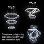 Cainjiazh Crystal Chandeliers 3 Ring Led Modern Ceiling Lighting Fixture Adjustable Stainless Steel Hanging Pendant Light for Bedroom Living Room Dining Room Hallway Bar Cainjiazh Crystal Chandeliers 3 Ring Led Modern Ceiling Lighting Fixture Adjustable Stainless Steel Hanging Pendant Light for Bedroom Living Room Dining Room Hallway Bar