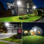 Onforu 2 Pack 100W LED Flood Light, Super Bright Security Lights, IP66 Waterproof Outdoor Flood Light, 5000K Daylight White Floodlight for Yard, Garden, Playground, Basketball Court