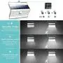 EZBASICS Solar Lights Outdoor, 3 Optional Modes Wireless Motion Sensor Solar Light, IP 65 Waterproof, Security Lights for Front Door, Yard, Garage, Deck, 4 Pack, White