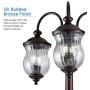 NOMA Outdoor Street Light | Waterproof Outdoor Lamp Post Light with Triple-Head Design for Backyard, Patio, Garden, Walkway or Décor | Oil Rubbed Bronze Light Pole with Clear Glass Panels, 3-Headed