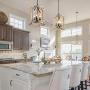 KSANA Farmhouse Chandelier, White Drum Chandelier in Hand-Painted White Finish for Dining Rooms, Living Rooms, Foyer, W13''xH18.1''