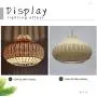 Vintage Chandelier, Natural Bamboo Pendant Lamp, Rattan Handwoven E27 Ceiling Light Fixture for Bedroom Dining Room Kitchen Hanging [Energy Class A+],50cm