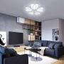 Modern Ceiling Light ,Ganeed 80W Dimmable LED Ceiling Lamp with Remote Control,Modern Flower Shape Flush Mount Lighting Fixture,LED Chandelier for Bedroom Dining Room Kitchen,3 Color Changeable