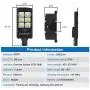 300W Solar Street Lights Outdoor, 20000 Lumens, with Remote Control, Motion Sensor, Waterproof IP66, Dusk to Dawn Solar Led Flood Light for Parking Lot, Stadium, Yard, Garage and Garden (Cool White) 300W Solar Street Lights Outdoor, 20000 Lumens, with Remote Control, Motion Sensor, Waterproof IP66, Dusk to Dawn Solar Led Flood Light for Parking Lot, Stadium, Yard, Garage and Garden (Cool White)