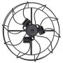 CO-Z 3 Light Industrial Cage Ceiling Light, 15'' Rustic Retro Wired Chandelier for Bedroom, Dining Room, Living Room, Farmhouse Lighting, ORB Finished Metal Fan Shade Pendant Lamp Fixture