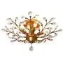 Ganeed Crystal Chandeliers,K9 Crystal LED Ceiling Light,Vintage Light Fixtures Pendant Lighting for Living Room Bedroom Restaurant Porch Chandelier(4-Light,Golden)