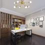 KOSTOMO 8 Light Sputnik Chandelier Brushed Brass Rustic Flush Mount Ceiling Light Gold Modern Pendant Lighting Fixtures for Kitchen Bathroom Dining Room Bedroom Hallway （8C Lights-Brass）