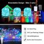 B-right RGB Rope Lights Outdoor，49ft 150LED Colour Changing String Lights 20 Modes Plug in Low Voltage String Lights with Remote Waterproof Fairy Lights Connectable for Bedroom Kitchen Christmas